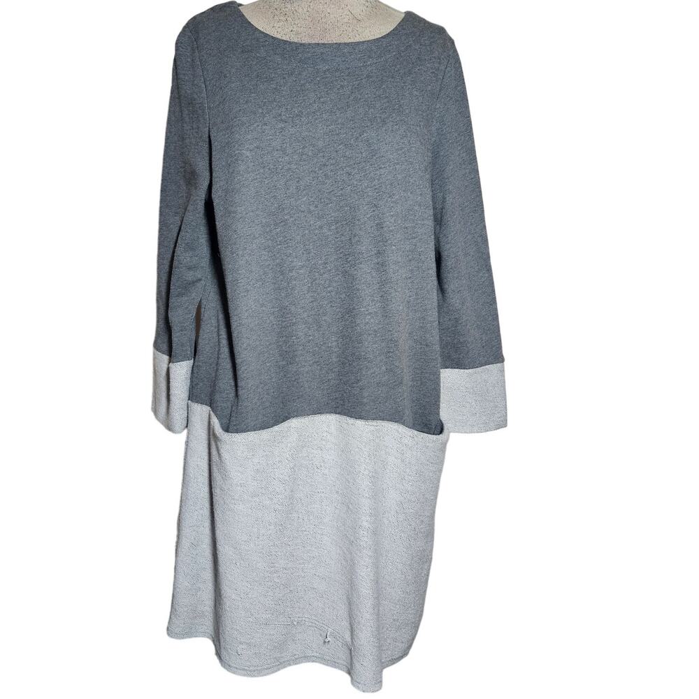 Anthropologie Cotton Blend Terry Shift Dress with Pockets Size Medium